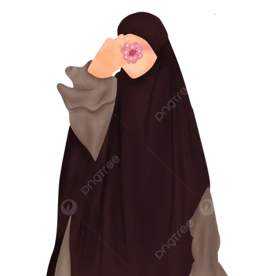 Иллюстрация лица мусульманки покрытого цветами PNG , иллюстрация, муслима  логотип, мусульманки в хиджабе PNG картинки и пнг PSD рисунок для  бесплатной загрузки