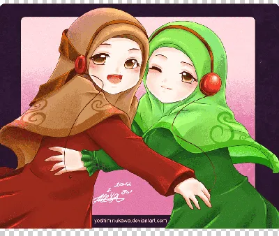 Арабская мусульманка-ислам в моде хиджаба Векторное изображение  ©ArthaDesignStudio 434629440