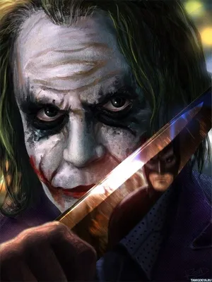 Джокер с ножом, в котором отражается лицо Бэтмена — Фотки на аву | Джокер,  Лицо, Бэтмен