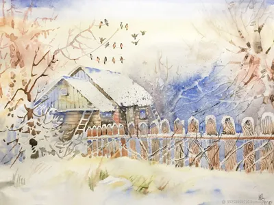 Начало зимы» картина Иноземцева Николая (бумага, акварель) — купить на  ArtNow.ru