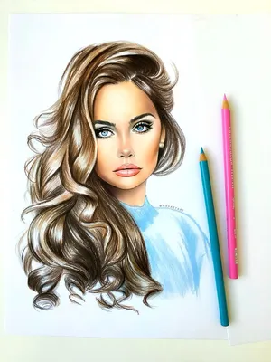 Иллюстрация длинных волос, нарисованная девушка с длинными волосами,  Акварельная живопись, девушка моды, люди png | PNGWing