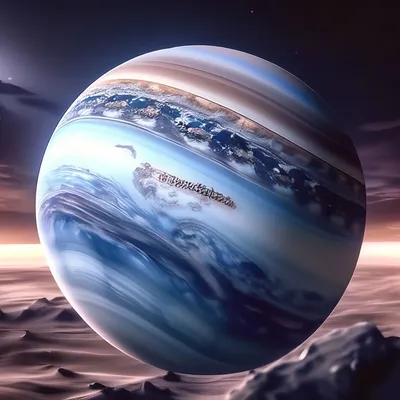 Нептун: планета-гигант, самый далекий и самый большой в Солнечной системе»  — создано в Шедевруме