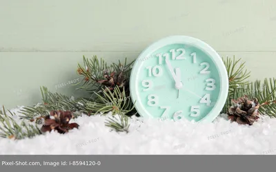 Картинки на водорастворимой бумаге Часы Новогодние | HomeArt