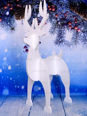 новогоднее украшение в виде оленя » maket.LaserBiz.ru - Макеты для лазерной  резки