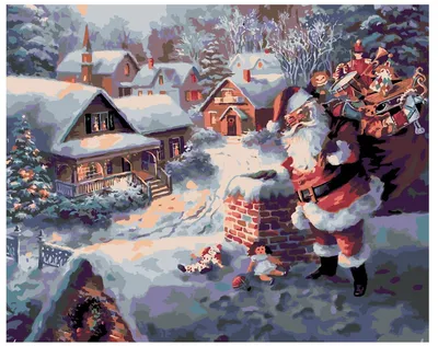 Санта-Клаус с лесными зверями: новогодние обои, картинки, фото 1600x1200