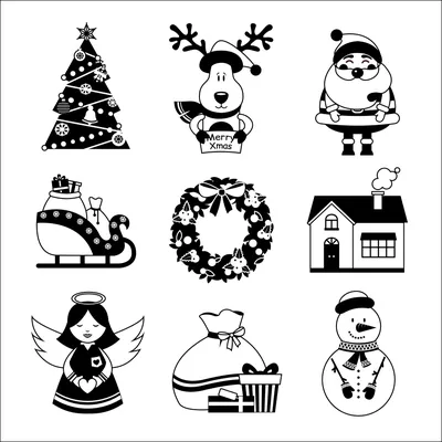 Раскраски Раскраска мороз детям черно белые картинки новый год праздник  зима дед мороз подарки Новый год, Раскраска елка с подарками Новый год.