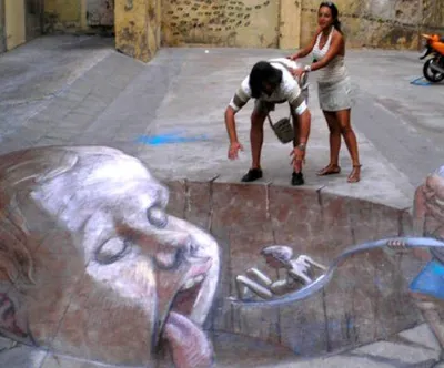 Уличные 3D-рисунки на асфальте. Проект Planet Streetpainting: Идеи и  вдохновение в журнале Ярмарки Мастеров