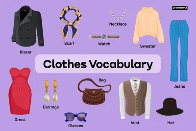 Clothes and Accessories Names in English with Pictures • 7ESL