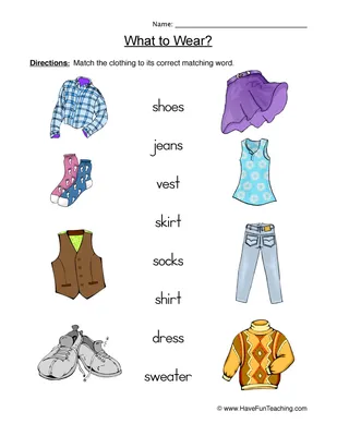 Free Printable Clothes Coloring Pages for Kids