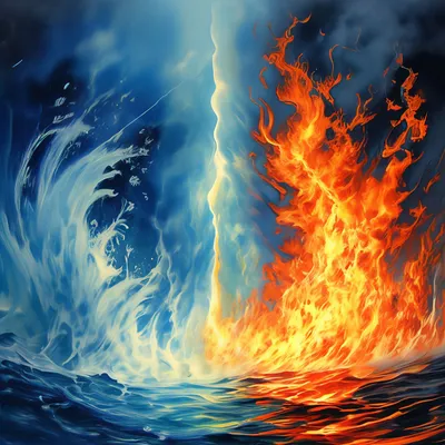 Огонь и вода картинки - 66 фото