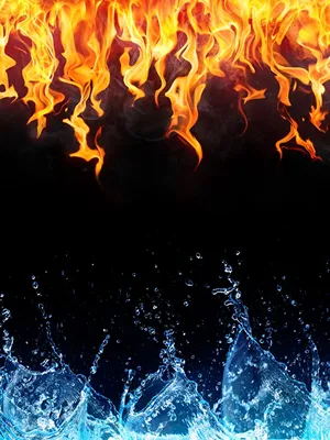 Картинки Текстура пламя Вода на черном фоне 600x800