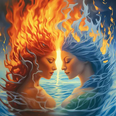 Огонь и вода - Картинка на телефон / Обои на рабочий стол №1170152