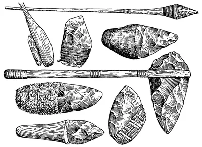 Каменные орудия труда у первобытных людей | первые каменные орудия труда