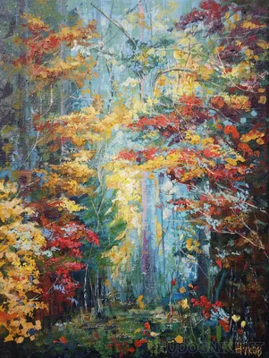 Картинки Осень Природа лес речка деревьев сезон года