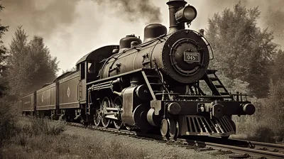 старый паровоз паровоз обои в сепии, картинка старого поезда,  тренироваться, Железнодорожный фон картинки и Фото для бесплатной загрузки