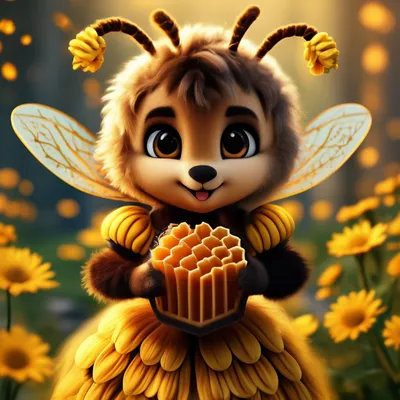 Я пчелка-пчелка, пчелка, а вовсе не медведь!\" Почтовая открытка - купить по  выгодной цене | Artangels.ru