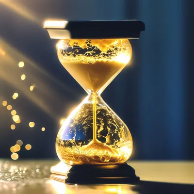 Золотые песочные часы из которых …» — создано в Шедевруме