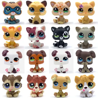 10Pcs/bag Littlest Pet shop toys LPS bobble head toys short hair cat for  gifts | eBay
