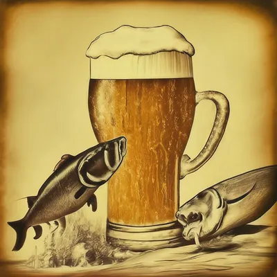 Пиво с рыбой стоковое фото. изображение насчитывающей барбекю - 166779738