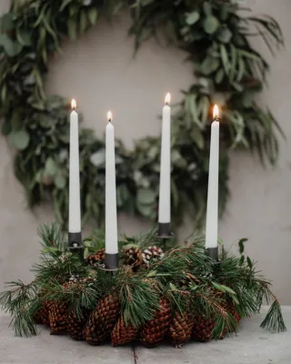 Рождественский подсвечник: украшаем дом свечами к Новому году | myDecor