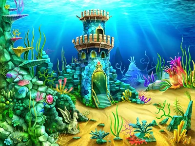Подводное царство, красиво, реалистично…» — создано в Шедевруме