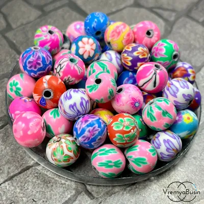Набор бусин Хейши из полимерной глины для изготовления украшений розовая  гамма - купить в интернет-магазине BeadsTree.ru