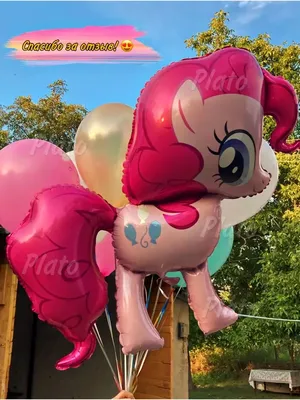 Композиция из шаров c фигурой My Little Pony Пинки Пай - Bubble express