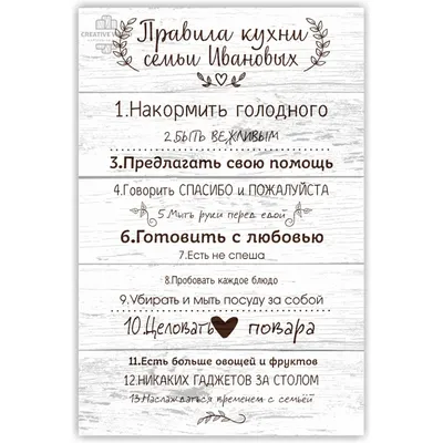 Постер молодожёнам - \"Правила дома влюбленных\" - купить для подарка, цена в  интернет-магазине Dreams