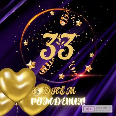 Прикольная открытка с днем рождения парню 33 года — Slide-Life.ru