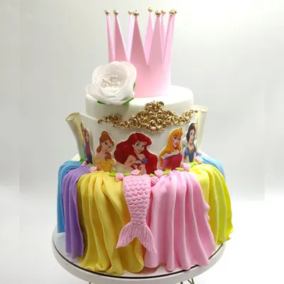 Принцессы диснея на торт