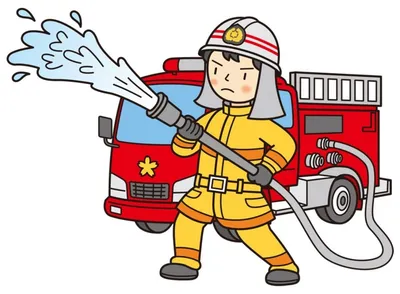 Пожарник кричит на пожар.» — создано в Шедевруме