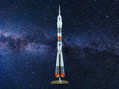 Ракета в космосе иллюстрация вектора. иллюстрации насчитывающей больш -  33339345
