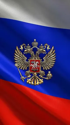 Обои россия, флаг, герб на рабочий стол