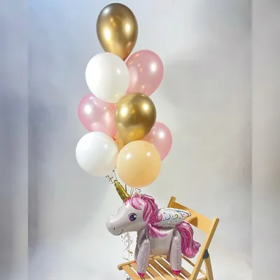 Букет Сказочный розовый единорог - купить воздушные шары выгодно в  AeroPresent с круглосуточной доставкой по Санкт-Петербургу и ЛО