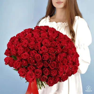 Букет цветов Высокие голландские розы в коробку в Алматы | Интернет-магазин  цветов и букетов «Rafale»