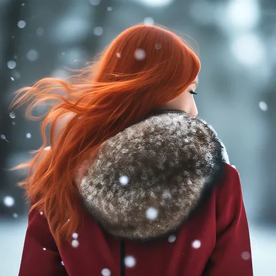 Зима 2019: фото рыжей девушки и красивые пейзажи | Tengyart