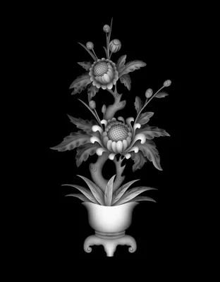 Vase with Flowers Grayscale Bitmap (.bmp) format file free download -  3axis.co | Grayscale, Grayscale art, Bitmap