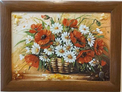 Маки и ромашки» картина Генералова Евгения маслом на холсте — купить на  ArtNow.ru