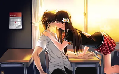Картинка 1024x640 | Девушка наклоняется над партой, чтобы поцеловать парня  сидящего сзади | Парень и девушка, Аниме, Любовь, Поцел… | Поцелуй, Аниме,  Парень девушка