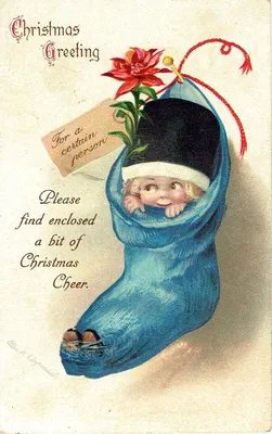 Старинные рождественские открытки в ретро стиле