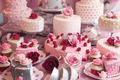 Свадебный торт с мини тортиками. | Торты с капкейками и минитортиками. |  Постила