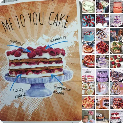 раскраски на тему еда с изображением тортов
