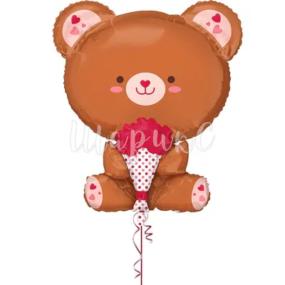 Мини-открытка \"Для тебя (мишка с розовыми цветами)\" – купить в  интернет-магазине, цена, заказ online