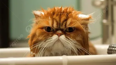 кот с кошачьей головой в ванной, кот самые смешные картинки, кошка, кошка  Кошка фон картинки и Фото для бесплатной загрузки