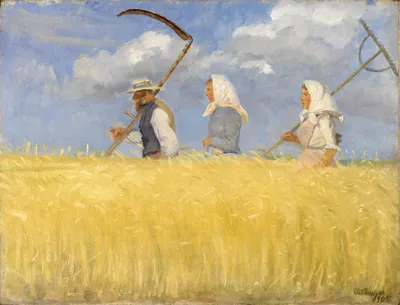 Анна Анкер - Сбор урожая, 1905, 56×44 см: Описание произведения | Артхив
