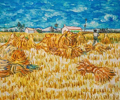 Картина Копия картины Ван Гога \"Сбор урожая в Провансе\" (копия Анджея  Влодарчика) 50x60 VG210804 купить в Москве