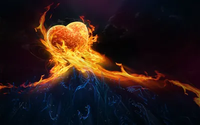 Картинки сердце в огне (55 фото)