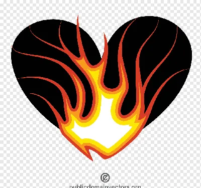 Стилизованное сердце на огне и баннерная лента иллюстрация для колори  Векторное изображение ©filkusto 247955140
