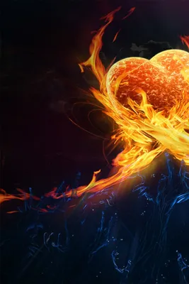 Сердце в огне эскиз - 78 фото