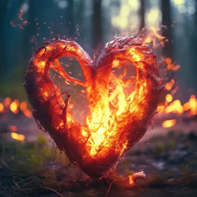 Сердце в огне - красивые картинки (70 фото)